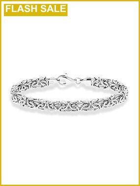 Handmade Italian Sterling Silver Byzantine Bracelet, 925